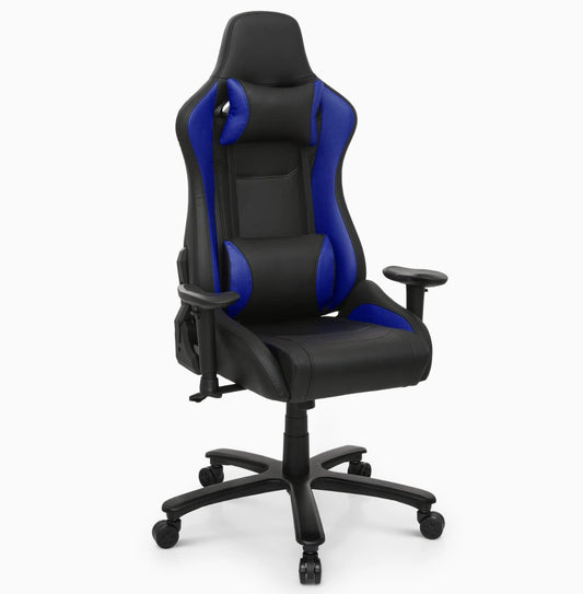 MoNiBloom Racing Style Gaming Office Recliner Chair for Adult Teen, Blue and black