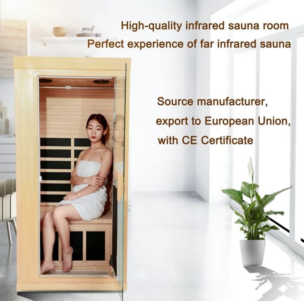 67 Inch Large Wooden Sauna Room, Personal Sauna Heater With Infrared Heaters Board and LCD Control Panel,Indoors Outdoors For Relax Relieve stress